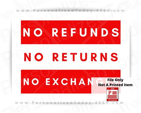 No Return No Exchange Logo