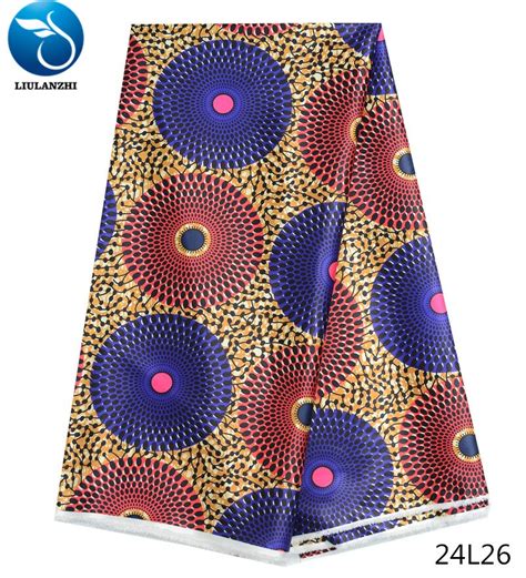 Liulanzhi Soft Satin Silk Fabric African Materials Fabric Nigeria Ankara Fabric Cheap Dress