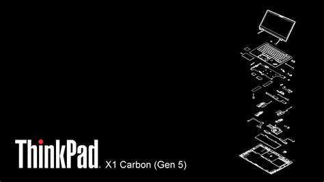 I Made An Exploded Wallpaper For The X1 Carbon Gen 5 Thinkpad