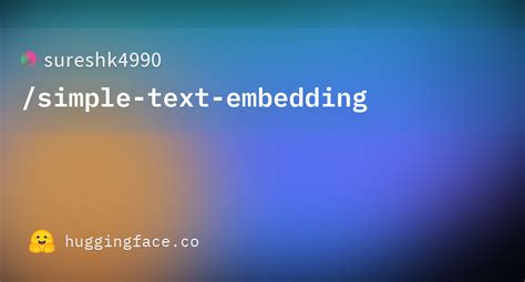 Sureshk4990simple Text Embedding At Main