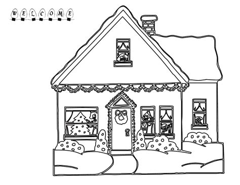 Free Gingerbread House Coloring Page Printable Download Free