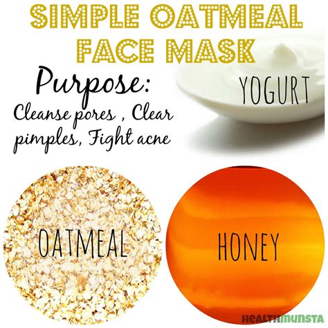 1 tbsp of honey or 1/2 a beaten avocado if you've used juiced turmeric. DIY Homemade Oatmeal Face Mask Recipes