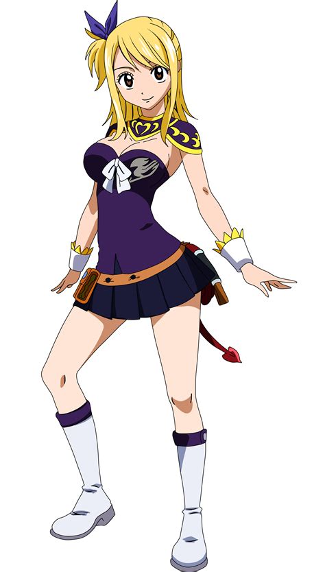 Lucy Heartfilia Outfit Purple Top Black Skirt Fairy Tail Lucy Anime