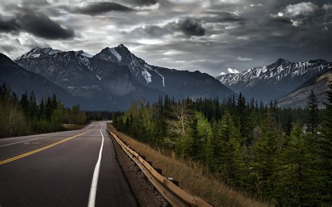 Gray Road In Front Of Highest Mountain Photo Hd Wallpaper Wallpaper Flare