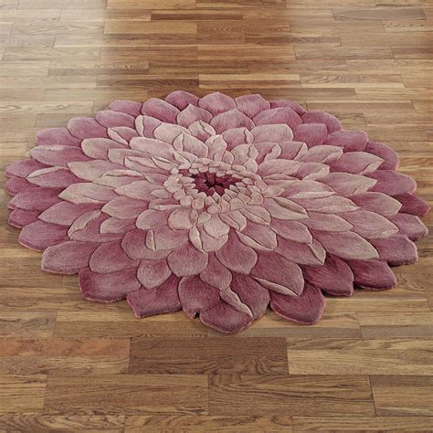 Round Rugs Mum Flower Shaped Round Rugs Are Handcrafted And