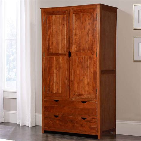 Solid Wood Wardrobe Closet : Volusia French Provincial Solid Wood Wardrobe Armoire With Drawer
