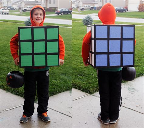 Diy Rubiks Cube Halloween Costume Rubiks Cube Costume Homemade Halloween Easy Homemade