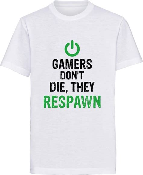Gamers Dont Die They Respawn Gamers Tshirt T Shirt Kinderen