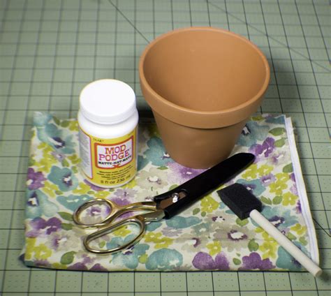 How To Make Fabric Covered Plant Pots Make Fabric Covered Plant Pots