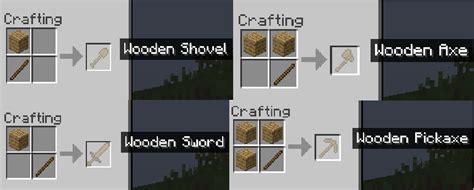 How To Make A Wooden Sword In Minecraft 2x2 Mundodop