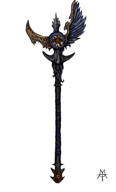 Staff Of Tiusura Tzeentch Warlock By Mordorlegion Staff Magic Character And Setting Dnd Art