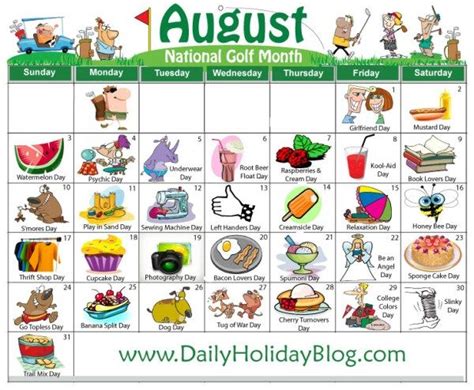 Aug Calendar National Holiday Calendar Holiday Calendar Weird Holidays