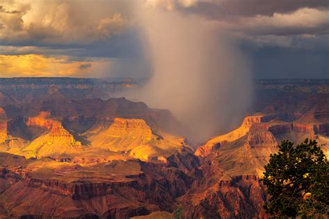 Grand Canyon Rain Storm At Yavapai Point Fine Art Print Photos By