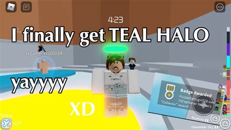 Finally Getting Teal Halo In Tower Of Hell Roblox Tower Of Hell
