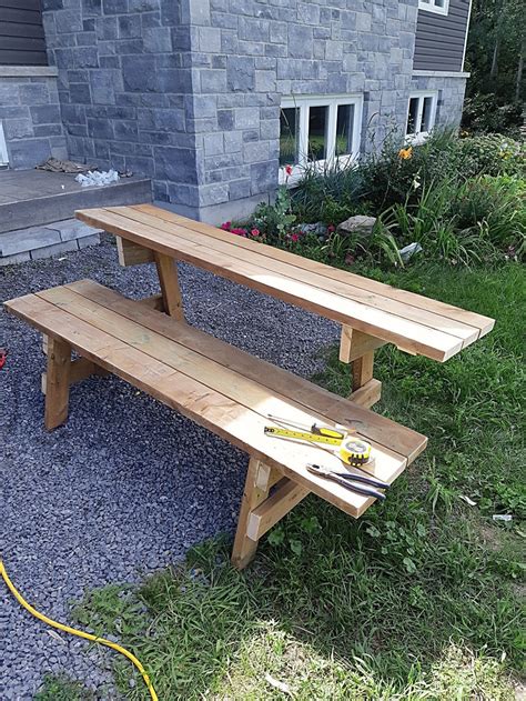 How To Make A Picnic Table That Converts To Benches The Vanderveen House