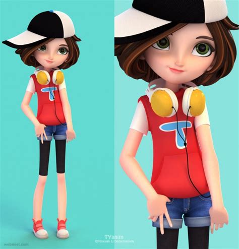 50 Funny And Beautiful 3d Cartoon Character Designs For