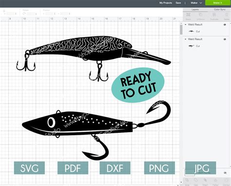 Fishing Lure SVG Mega Bundle Fishing Lure Pattern Fishing Bait DXF