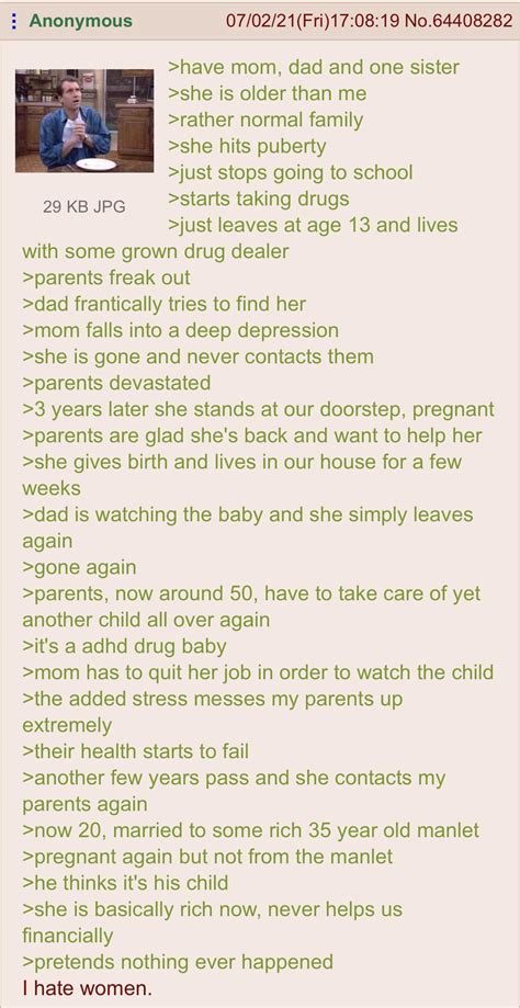 anon s sister r greentext greentext stories know your meme