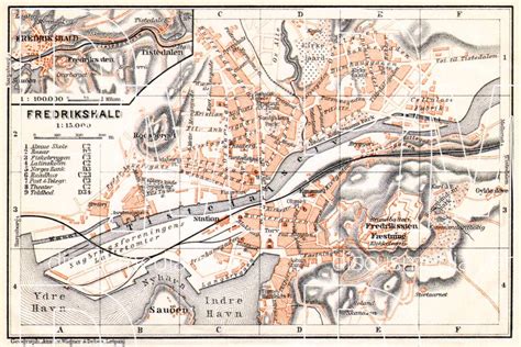 Old Map Of Fredrikshald Halden And Vicinity In Buy Vintage Map Replica Poster Print Or