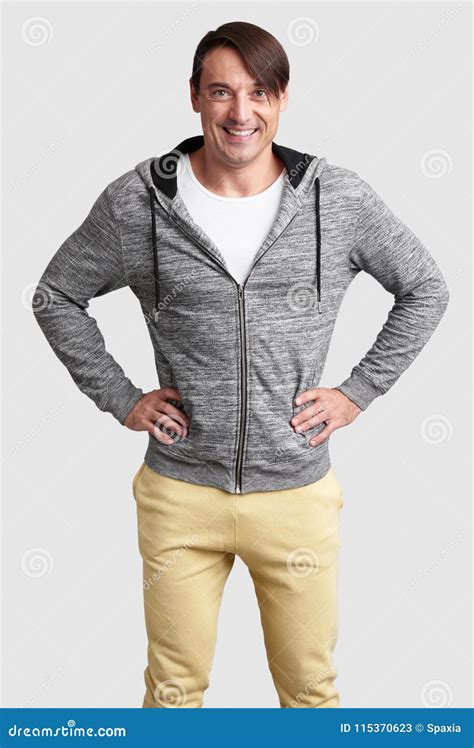 Handsome Man With His Hands On Hips Isolated Stock Image Image Of