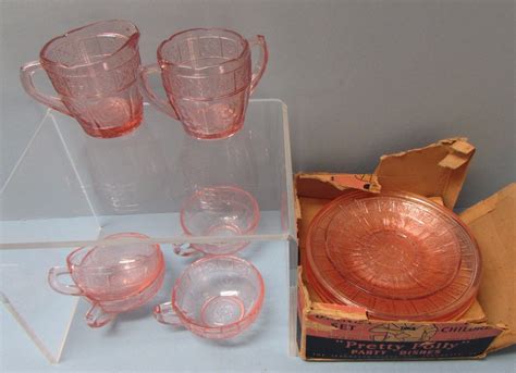Pretty Polly Party Dishes Depression Glass Doric And Pansy Pattern Antique Price Guide