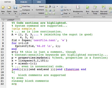 Listings What Can I Use To Typeset Matlab Code In My Document Tex
