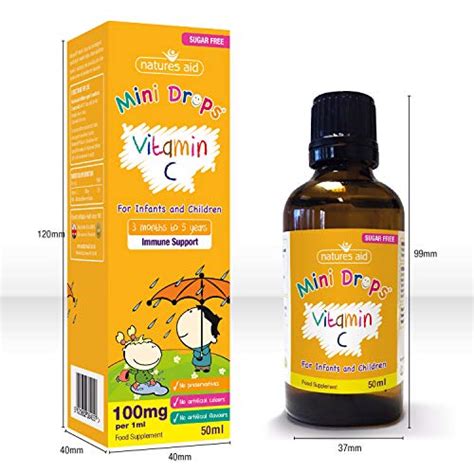 Natures Aid 50 Ml Vitamin C Drops For Infants And Children Buy Online