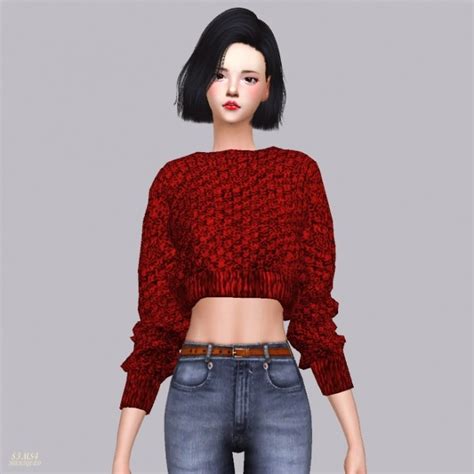 Crop Knit Sweater At Marigold Sims 4 Updates
