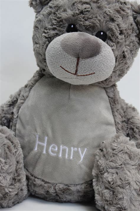 Personalised Teddy Bear Embroidered With Baby Name Etsy