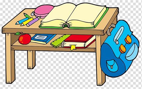 Book And Crayons On Table Illustration Classroom School The Book On