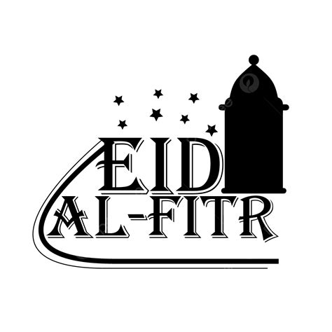 Eid Al Fitr Vector Design Images Eid Al Fitr Vector Black Color Font