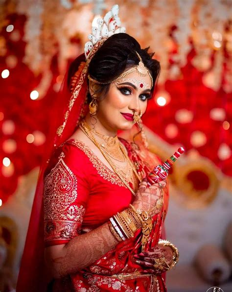 Pin By 🧸aritriya♡~🧸 On Bengali Bridal Makeup Bridal Art Indian