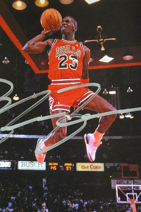 Autographed Michael Jordan 1988 Slam Dunk Contest Poster