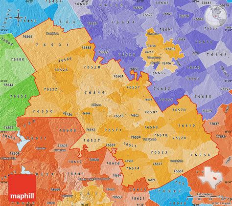 Political Shades Map Of Zip Codes Starting With 765