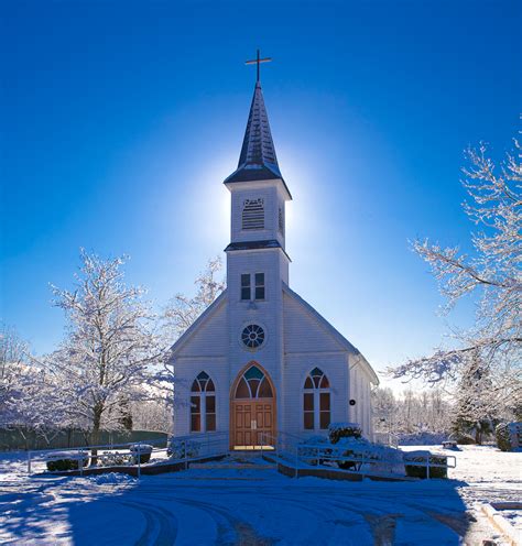 Church In The Snow Architectural Photography