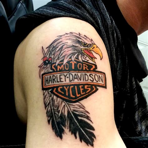 Harley Davidson Eagle Logo Tattoo