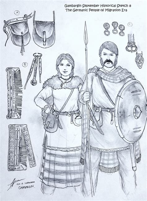 Germanic Men and Women of the Migration Era by Gambargin on DeviantArt