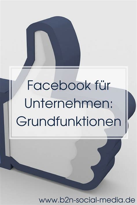 Facebook Für Unternehmen Grundfunktionen B2n Social Media Bremen