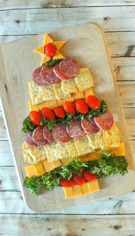 Cheese Cracker And Sausage Christmas Tree Holiday Appetizer Prudent