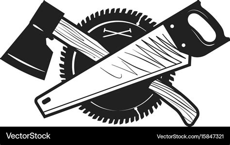 Woodwork Joinery Carpentry Logo Or Icon Royalty Free Vector