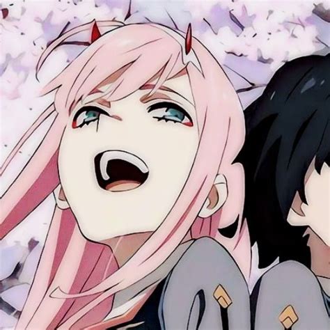 Two Anime Characters With Pink Hair And Blue Eyes One Has Her Mouth