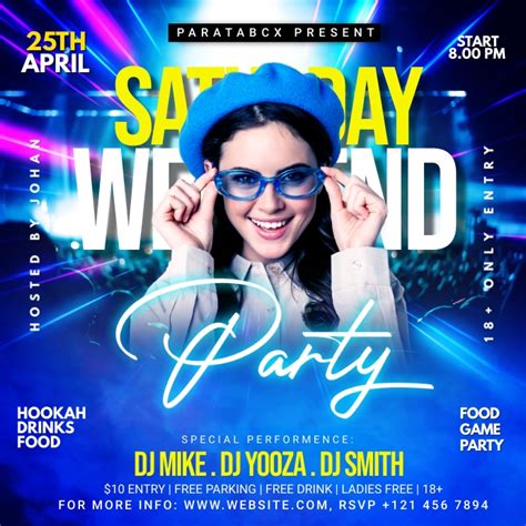 Night Club Party Ad Social Media Ad Template Postermywall