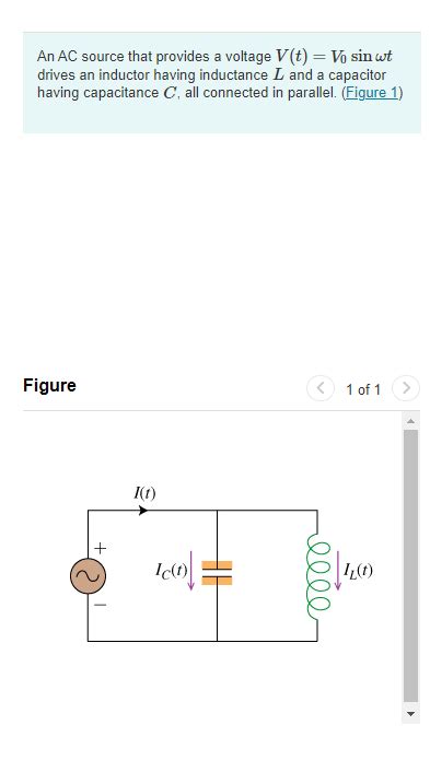 Solved An Ac Source That Provides A Voltage V T V Sin T Chegg