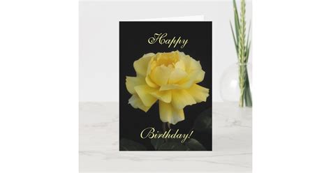 Birthday Yellow Rose Card