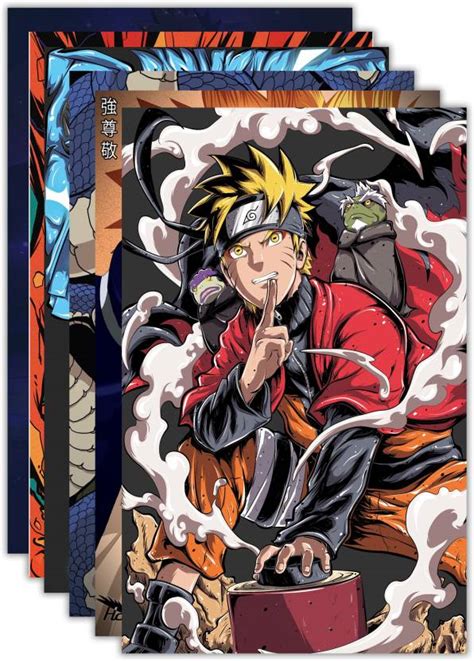 Set Of 12 Naruto Wall Poster 250 Gsm Thick Glossy Poster Anime Poster