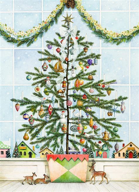 Little Christmas Tree Painting By Lynn Bywaters Fine Art America
