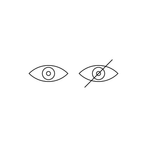 Premium Vector Eyes Line Icons Vector Visible Invisible Sign