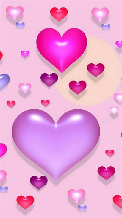 Hearts Purple Heart Pink Background Backgrounds Wallpapers
