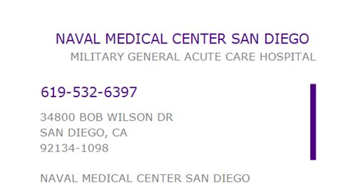 1396732871 Npi Number Naval Medical Center San Diego San Diego Ca