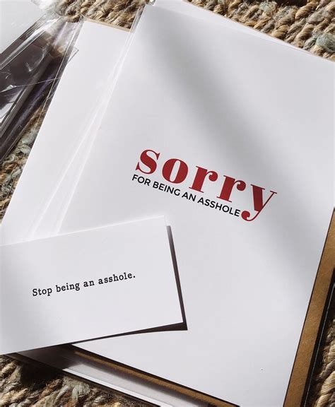 Sorry For Being An Asshole Adult Humor Im Sorry Apology Etsy